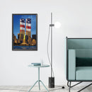 DIY Diamond Mosaic Flag Twin Towers Picture Full Round Rhinestone Painting Kit