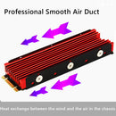 JEYI M.2 NVME NGFF 2280 SSD Heatsink Computer Cooling Thermal Pads (Red) Newly