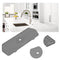 Kitchen Faucet Mat Silicone Sink Splash Guard Counter Draining Pad (Grey)