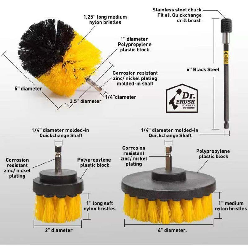 Extension Rod Cleaning Polishing Pad Drill Brush Polishing Tool Scouring Pads