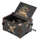Wooden Hand Cranked Music Box Retro Home Ornaments Crafts Decor Kids Gifts