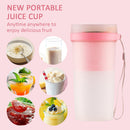 Portable Blender Wireless Juicer USB Small Lemon Orange Fruit Cup (Pink) Newly