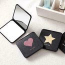 Cosmetic Mirror Double Sided Portable Compact Pocket Foldable Make-up C5J9 E6B4