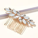 Wedding Hair Ornaments Leaf Rhinestone Hair Comb Bridal Hair Clips Flower