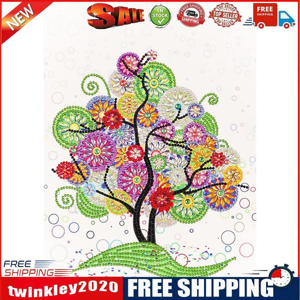 DIY Part Special Shape Diamond Painting Kit 5D Colorful tree Drawing