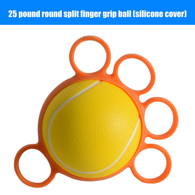 #A Finger Hand Grip Strengthener Ball Silicone Fitness Muscle Relax Wrist Traine