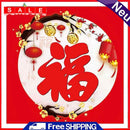 DIY Cotton Thread Stamped Red Character Cross Stitch Full Embroidery Handicraft