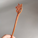 Wood Hair Sticks Chinese Hair Chopsticks for Buns Wooden Carved Long Fork Pen