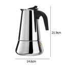 Big Belly Stove Mocha Coffee Pot Moka Stainless Steel Coffee Maker (450ml) Newly