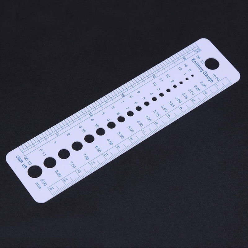 1pc Professional Knitting Needle Gauge Plastic Inch cm Home Sewing Ruler Tool