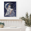 11CT Counted Full Cross Stitch Moon Angel DIY Embroidery Handmade Needlework Art