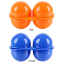 2 Grids Egg Storage Box Camping Picnic Hiking Carrier Egg Holder (Orange)
