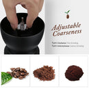 Coffee Bean Mill Manual Coffee Grinder Adjustable Knob Setting Ceramic ABS