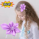 3" Purple BOWS HAIR RIBBON BOW GIRLS KIDS ALLIGATOR HAIRPIN CLIPS HOT X9N6 E6B4