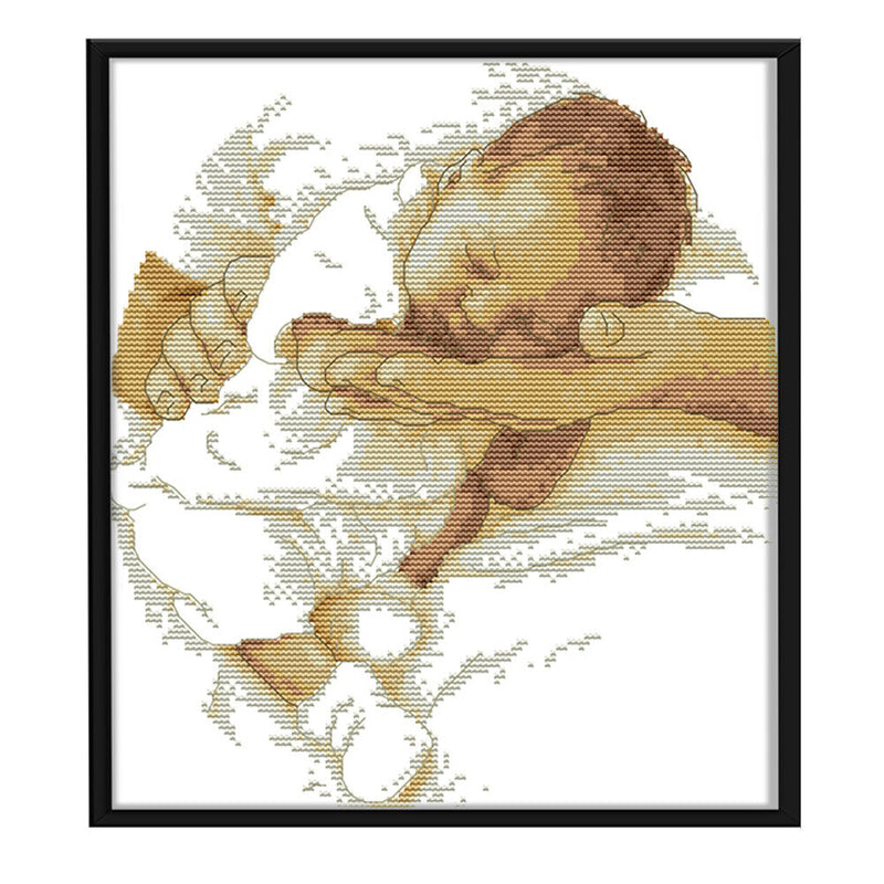 Embroidery DIY Kits 14CT Stamped Cross Stitch Girl Needlework Crafts (R361)