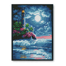 11CT Stamped Seaside Lighthouse Print Kits Cross Stitch Embroidery (M0071) Newly
