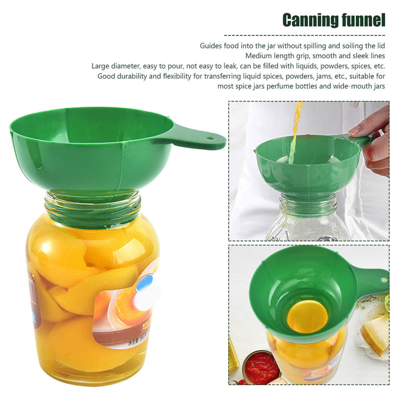 Canning Kit, Canning Jar Lifter with Grip, Anti-Scald Clip, 6pcs (Green)