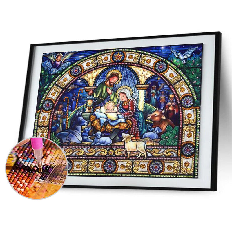 5D DIY God s Family Partial Special Shape Diamond Painting Art Kit Drawing Newly