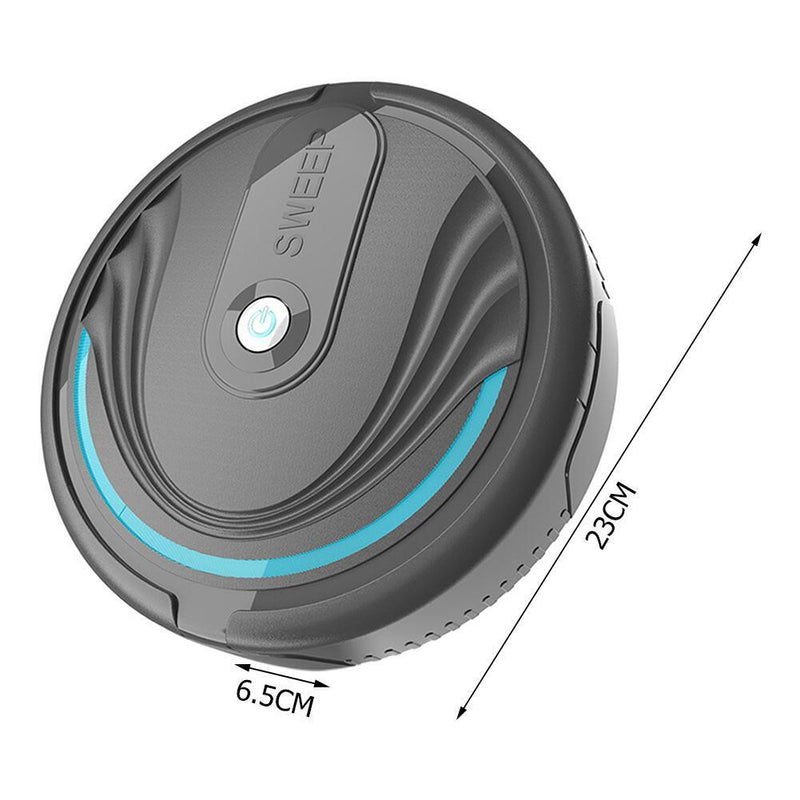 5pcs Smart Floor Sweeping Robot Auto Vacuum Cleaner (Black Gray)