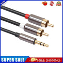 Metal Case 3.5mm Male to 2RCA Audio Stereo Y Splitter Cable for Tablet PC