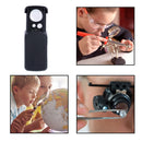 UV LED Magnifying Glass Handheld 30X 60X 90X Foldable Reading Monocle Magnifier