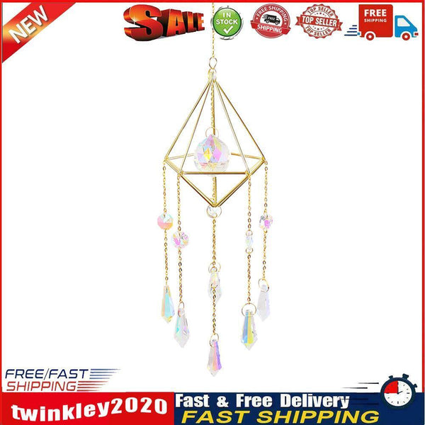 Crystal Windchimes Ornament Lighting Ball Home Hanging Pendant Decor (E) Newly
