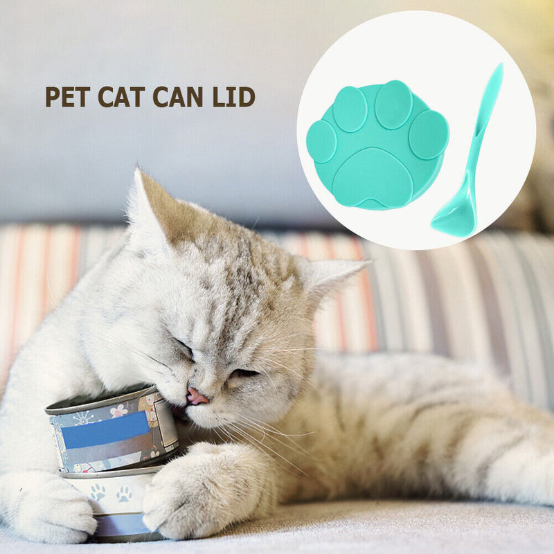 Pet Food Can Cover Silicone Dog Cat Food Storage Fresh Lid Seal Cap (Green)