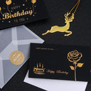 Exquisite Notecards Black Wish Card Greeting Card Envelope Happy Birthday Gift