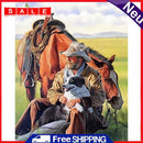 Full Cross Stitch Western Knight Kit Cotton 3 Beaches Stamped Artwork Home Decor