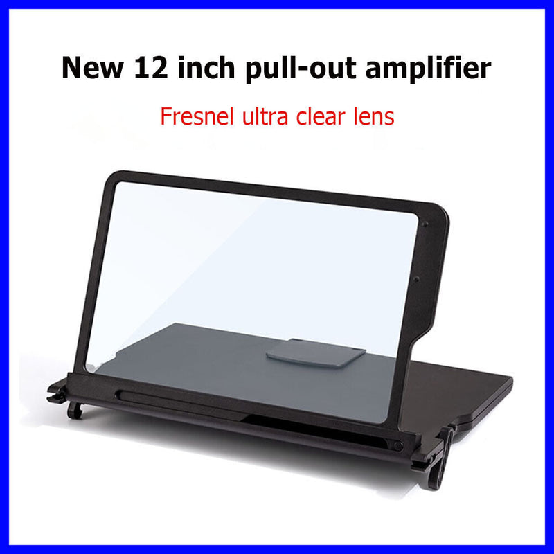 Cell Phone Screen Magnifier Foldable Video Amplifier Stand Bracket (Black) Newly