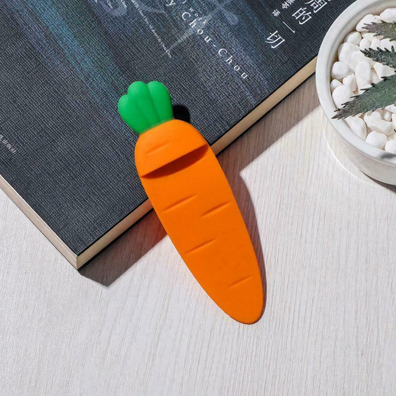 Silicone School Supplies Office Stationery Carrot Bookmark Mark Stereo s R9V7