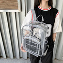Fashion Student Preppy Style Transparent Knapsack Casual Large Capacity Backpack