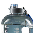 Large Capacity Water Bottle Transparent Time Marker Designed Cup (Grey)