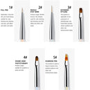 Manicure Gel Brush Macaron Liquid Powder Carving Nail Gel Brush Light Therapy