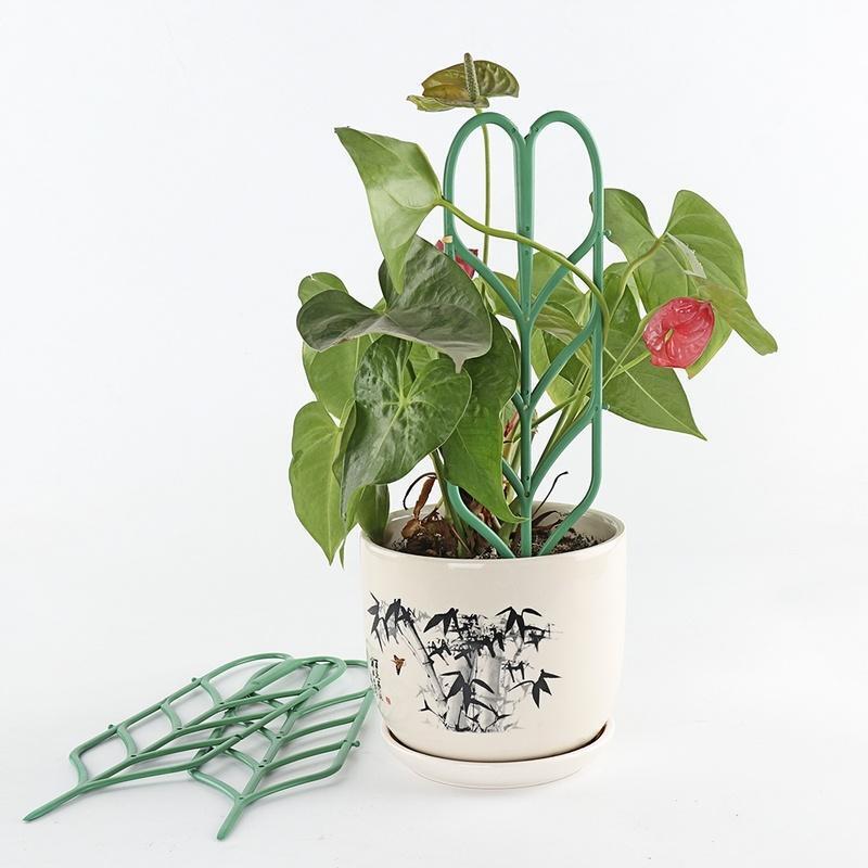 Leaf Shape Garden Trellis for Mini Climbing Plants Potted Plant Support Rack