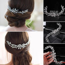 Crown Bridal Hair Ornaments Flower Hair Pin Hair Combs Leaf Crystal Tiara