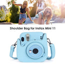 PU Leather Bag Case w/ Adjustable Shoulder Strap for Instax Mini 11 (Blue) Newly