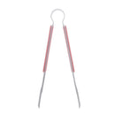 Cooking Kitchen Tongs BBQ Salad Bacon Steak Bread Clip Clamp (Pink)(22.5)
