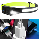 1pcs Wave Sensing COB Headlights Adjustable Headband Night Work Suitable Newly