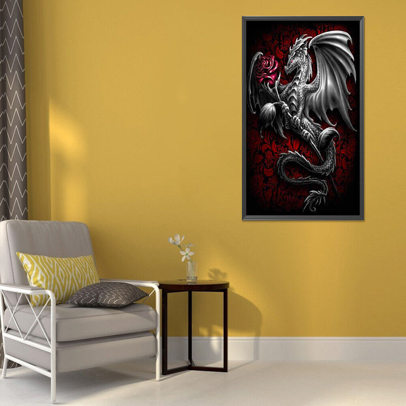 5D Diamond Painting Dragon Full Round Rhinestone DIY Wall Art Home Decorations