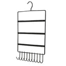 Wall Earring Organizer Hanging Holder Necklace Display Rack Holder (Black)