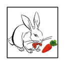 Partial Embroidery Turnip Rabbit 2-Beach 14CT Printed Cross Stitch Cotton Kit