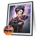 Full Round Diamond Painting DIY Kit Japanese Geisha 5D Rhinestone Mosaic Picture