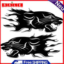2pcs Lion Totem Decals Car Stickers Personality Auto Side Body Stickers Black