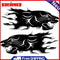 2pcs Lion Totem Decals Car Stickers Personality Auto Side Body Stickers Black