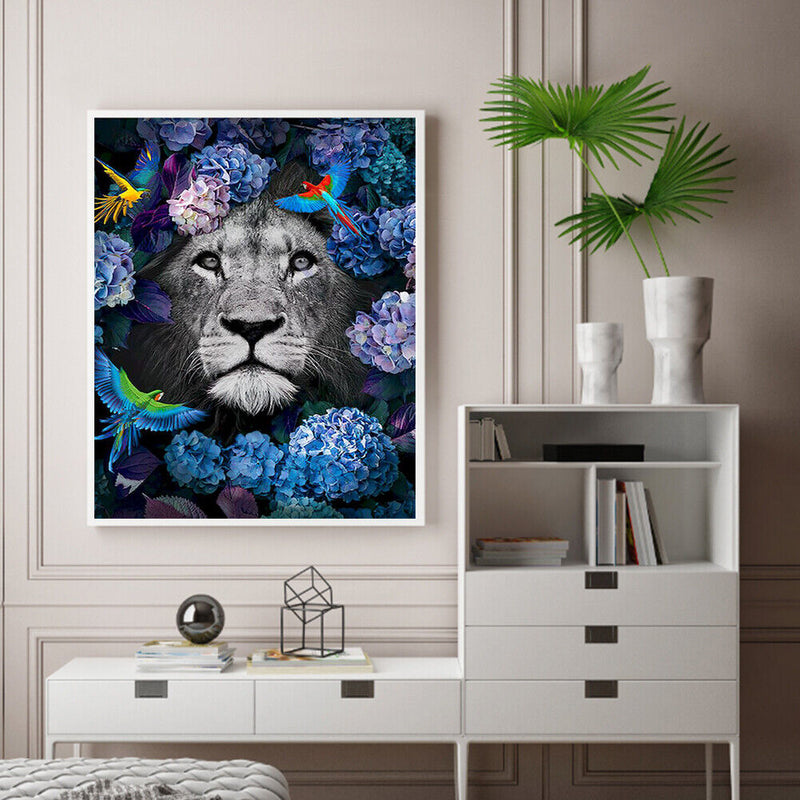 Animal in the Grass Oil Paint By Numbers Kit DIY Acrylic Painting on Canvas A