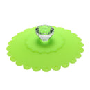 Lace Silicone Diamond Cup Lid Thermal Insulation Cup Cover (Green)