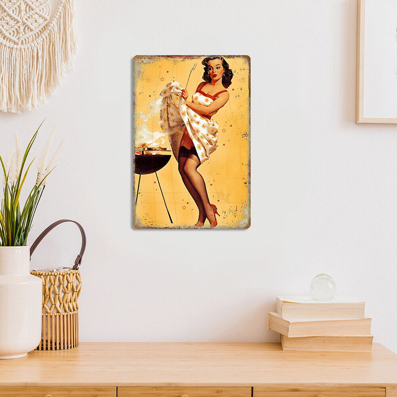 Rust Free UV Protected Metal Women Sign Bar Wall Home Poster (9222 (3)) Newly