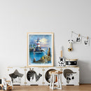 Full Embroidery Stamped Seaside Lighthouse DIY 11CT Cotton Art Cross Stitch Kit