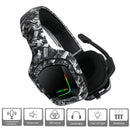 ONIKUMA K20 3.5mm Wired RGB LED Headphone for PC Phone PS4 (Camo White) Newly